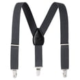 thumbnail image 2 of Sportoli Boys' and Girls' Kids Toddlers and Baby Adjustable Elastic Solid Color and Striped Fashion Suspenders for Wedding and Ring Bearer Outfits, Features Leather Crosspatch and Super Quality Clips, 2 of 3