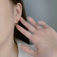 thumbnail image 3 of Pendientes geométricos de Metal para mujer, diseño de nicho, sensación Premium, temperamento, pendientes delicados, 3 of 5