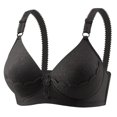 thumbnail image 3 of ALLLIST No Underwire Bras for Women Solid Black Bralette Breathable T Shirt Women Lingerie Size 36-43, 3 of 4