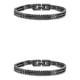 thumbnail image 1 of Brazalete de doble capa Qarigey acero de Titanio Negro 19CM 2piezas, 1 of 6
