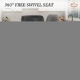 thumbnail image 5 of Dycanpo 30''H Swivel Bar Stools Set of 4 with Back Faux Leather for Home Kitchen Island, Black, 5 of 10
