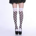 thumbnail image 5 of ZPAQI Women Thigh High Stockings Novelty Funny Poker Card Suit Plum Flower Heart Print Over Knee Slim Long Socks Cosplay Costume, 5 of 17