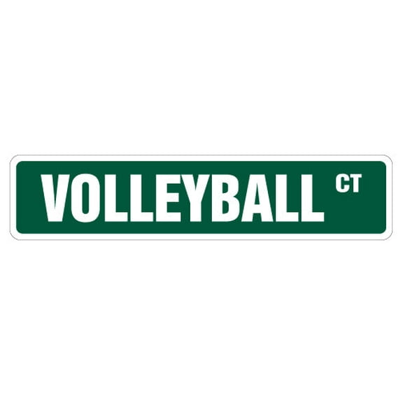 SignMission A-24-SS-VolleyBall 24 in. Volleyball Aluminum Street Sign - Metal Sign Ball Net Player Team