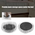 thumbnail image 6 of Bed Riser Furniture Lift Bed Frame Risers Create Under Bed Storage Heavy Duty Set of 8 Black/Clear Color,Round, 6 of 8