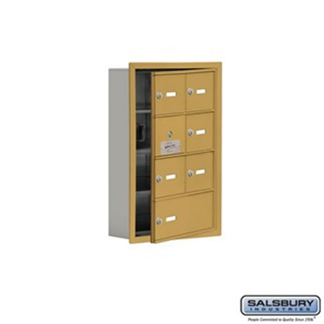 SalsburyIndustries 19145-07GRK Cell Phone Storage Locker With Front Access Panel - 4 Door High Unit, Gold