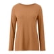 thumbnail image 3 of MHFRRA Camisetas de Mujer para Uso Informal, Otoño e Invierno, Camisetas de Manga Larga con Cuello Redondo para Una Comodidad Diaria. Bronce, 3 of 5