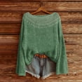 thumbnail image 2 of WTXUE Chandail Rétro Vintage à Imprimé Artistique pour Femmes, Léger, Surdimensionné, à Manches Longues, Col Rond, Mignon, Automne, Décontracté, Ample, Tunique, Vert, TTG, 2 of 3