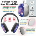 thumbnail image 2 of Protective Cover for AirPods Max Pastel Galaxy Stars Seamless Patterns=7 Headphones Aesthetic Print Snap On Cases, 2 of 5