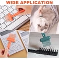 thumbnail image 2 of 2 in 1 Hair Brush Cleaning Tool—Comb Cleaning Brush, Portable Hair Brush Cleaner Rake, Hairbrush Cleaner Tool Rake, Hairbrush Cleaning Tool Home Use (Green), 2 of 7