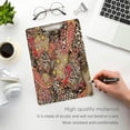 thumbnail image 5 of Coolnut Paisley Leopard Print Acrylic Clipboard with Low Profile Silver Metal Clip Standard A4 Letter Size Decorative Clipboards for Office,Jobsite,Medical,School, 5 of 7