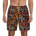 thumbnail image 3 of Uemuo Daisies Flowers Pattern Mens Swim Trunks Quick Dry Board Shorts with Mesh Lining, Stretch Beach Shorts Quick Dry No-Chafing Board Shorts-XX-Large, 3 of 9