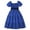 Black, variant on Big Children's Dress Girls' Summer Square Collar Short Sleeve Waist A Line Dress Long Frocks for Girls 4 Years