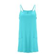 thumbnail image 4 of FRSASU Women's Summer Athletic Mini Dress Casual Sleeveless Built in Shapewear Romper Short Sundress Tennis Workout Outfits Sky Blue, 4 of 5
