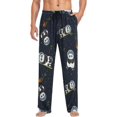 thumbnail image 4 of FREEAMG Men's Pajama Pants with Pockets Sleepwear Lounge Pants Stretch Casual Galaxy Astronaut Panda, 4 of 7