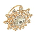 thumbnail image 2 of Anillo de bufanda moderno y elegante con diseño de diamantes de imitación de cristal, triple aro, ideal para Navidad y San Valentín (dorado)., 2 of 5