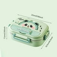 thumbnail image 4 of Ltdhehe Stainless Steel Kids Lunch With Compartments Leak Proof Bento Container For School Travel Reusable Durable Tableware Includes Spoon And Chopsticks, 4 of 9