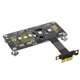 thumbnail image 2 of 3 in 1 M.2( NGFF) NVME M-key SSD to PCIE 1X Extension Cable(5cm), 2 of 5