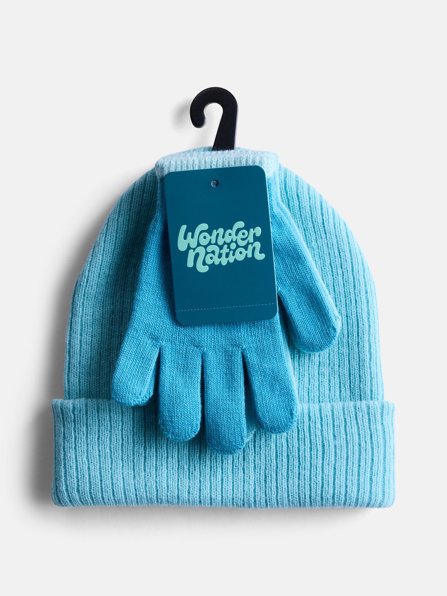 Wonder Nation Kids' Beanie Hat and Gloves Set, 5- Piece