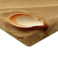 thumbnail image 2 of Ambesonne Animal Fitted Sheet 2 Pcs Set, Seashells Yellow Sand, Full, Sand Brown, 2 of 3
