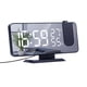 thumbnail image 1 of Reloj digital Termómetro Higrómetro Reloj Proyector Radio Temperatura Medidor de humedad, Fondo negro, Fuente blanca Methold EL001188-02B, 1 of 2