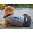 thumbnail image 4 of Abrigo impermeable para perros, chaleco cálido de invierno, ropa para perros a prueba de viento, chaleco de disfraz, ropa para mascotas para perros con orificio para arnés (gris) Rojo Verde RV1016-0124252FYD, 4 of 5