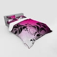 thumbnail image 3 of Ambesonne Shabby Flora Bedding Set 3 Pcs, Victorian Branch, Twin, Magenta Black, 3 of 3