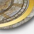 thumbnail image 2 of Designart Marbre blanc avec des veines Curley Grey et Gold horloge murale, 2 of 3