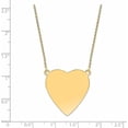 thumbnail image 2 of Solid 14k Yellow Gold Plain .018 Gauge Heart Engravable Disc 18in Necklace - 18" Chain, 2 of 5