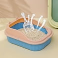 thumbnail image 6 of Cat Deep Toilet Splashproof Bedpan Sandbox Easy to Clean Kitty Litter Blue, 6 of 8
