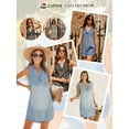 thumbnail image 6 of Cupshe Women's Denim V-Neck Mini Dress Sleeveless Dresses V Neck Dressing Casual Summer, Sizes XS-XL, 6 of 10