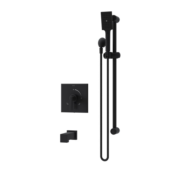 Symmons S369415trm Duro Hydromersion Tub And Hand Shower Trim Package - Black