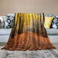 thumbnail image 2 of Fenyluxe Autumn Leaves Print Throw Blanket for Bed Sofa Living Room Decor All Seasons Gifts 50x60in, 2 of 6