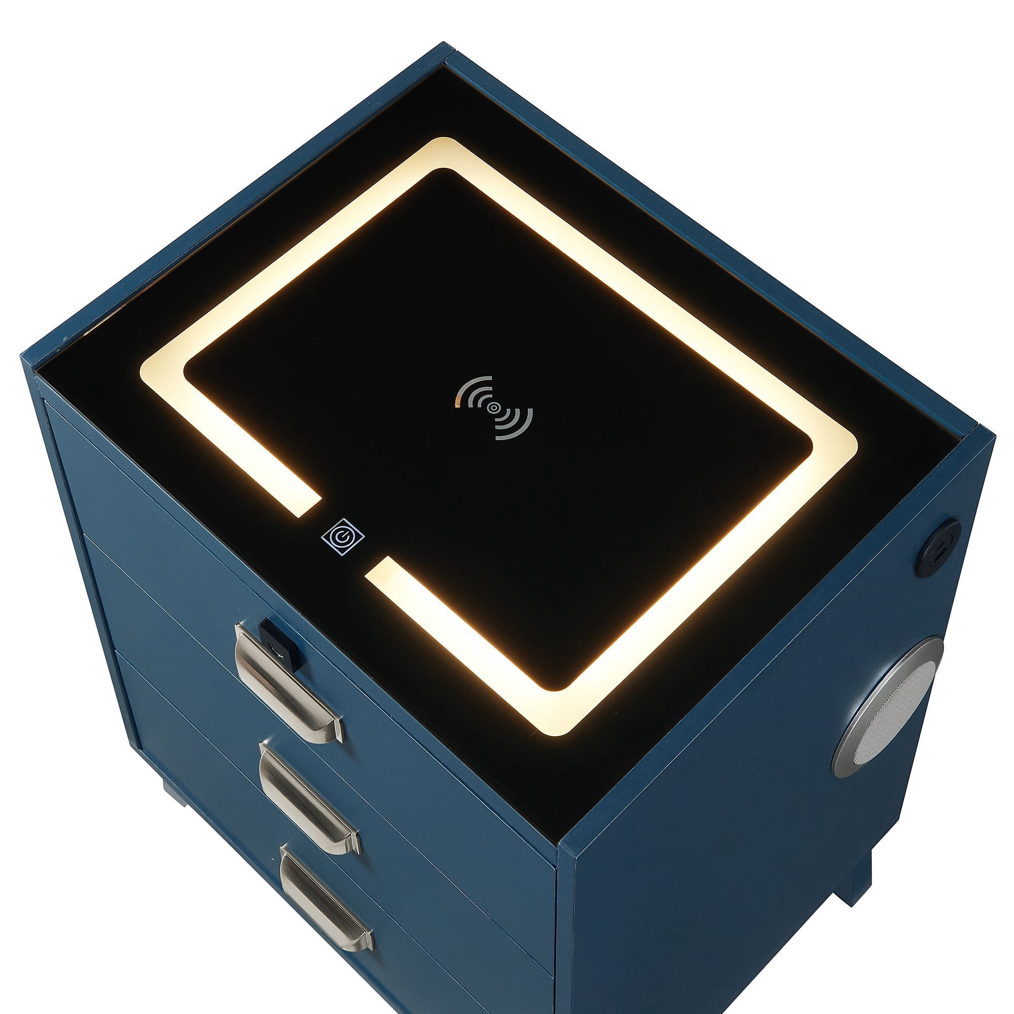 Picket House Furnishings Azura Nightstand with Electronic Features in Blue