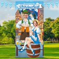 thumbnail image 3 of Beer Festival Decor Photo Booth telón de fondo Bavaria Giant Fabric Funny Bavarian Game Supplies Compatible con Beer Festival Decoraciones, 6 x 3 pies JFHHH pequeña, 3 of 5
