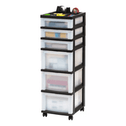 LZY 6 Drawer Storage Cart with Organizer Top,Plastic Organizers and Storage, Rolling Storage Cart for Classroom Supplies, Storage Organizer for Art Supplies, Drawer Top Organizer for Small Parts