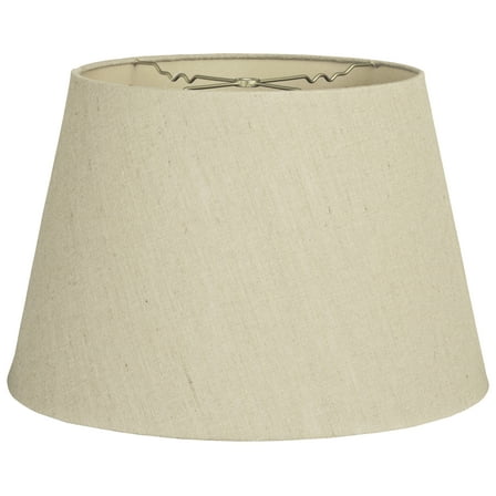 Royal Designs 18" Tapered Shallow Drum Hardback Lamp Shade Linen Beige