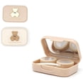 thumbnail image 1 of 2 Pack Contact Lens Case, Cute Easy Carry Container for Travel & Home Vision Care Kit with Mirror, Tweezers, Stick Connection, 1 of 6