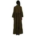 thumbnail image 4 of Bimba Muslim Dress With Hijab For Women's Solid FlaredSleeve Islamic Abaya Prayer Dress, 4 of 7