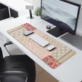 thumbnail image 2 of Long Mouse Pads for Desk,Pioneer Flower Floral Print Pattern Desk Mats on Top Of Desks, Desk Mouse Pad Extra Large with 3mm Non-Slip Base and Stitched Edge for Gaming,Office,Work,Home 31.5"x11.8", 2 of 6