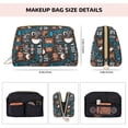 thumbnail image 2 of Bingfone Coffee Lover Print Print Leather Makeup Bag, Portable Hand-held Zipper Female Cosmetic Bag Toiletry Bag, Suitable for Home and Travel, 2 of 6