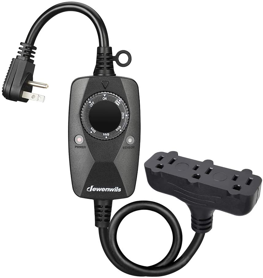 DEWENWILS Outdoor Outlet Timer for Light with 2 FT Extension Cord, Plug