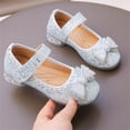 thumbnail image 6 of Jinhomg Girls Dress Shoes Sparkly Sequin Mary Jane Flats for Girls Cute Bow Trim Princess Shoe Flower Wedding Uniform Party Shoes for 3-10Y, 6 of 7