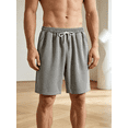 thumbnail image 6 of Mens Beach Shorts Men's Soft Knit Bermuda Shorts with Pockets Drawstring Solid Color Casual Summer Sweat Shorts Gray XL, 6 of 6