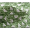 thumbnail image 4 of oneOone Viscose Chiffon Forest Green Fabric Texture & Triangle Geometric Craft Projects Decor Fabric Printed By The Yard 42 Inch Wide, 4 of 4