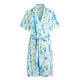 thumbnail image 1 of Richie House Women Kimono Robes Short Knit Bathrobe Vneck Casual Lounge Sleepwear S-2XL RHW4034, 1 of 6