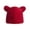Red, variant on Hfnxid Women's Faux-Mink Fluffy Bear-Ear Cold-Weather Beanie, Plush Fleece-Lined Thick Warm Skull Cap with Cuffed Edge, Cozy Animal-Style Winter Hat