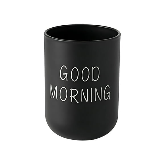 Vogacara Los PP se mantienen frescos y convenientes tazas de para la boca para el baño diario que se lavan la taza de la boca moderna Cuerpo del baño negro