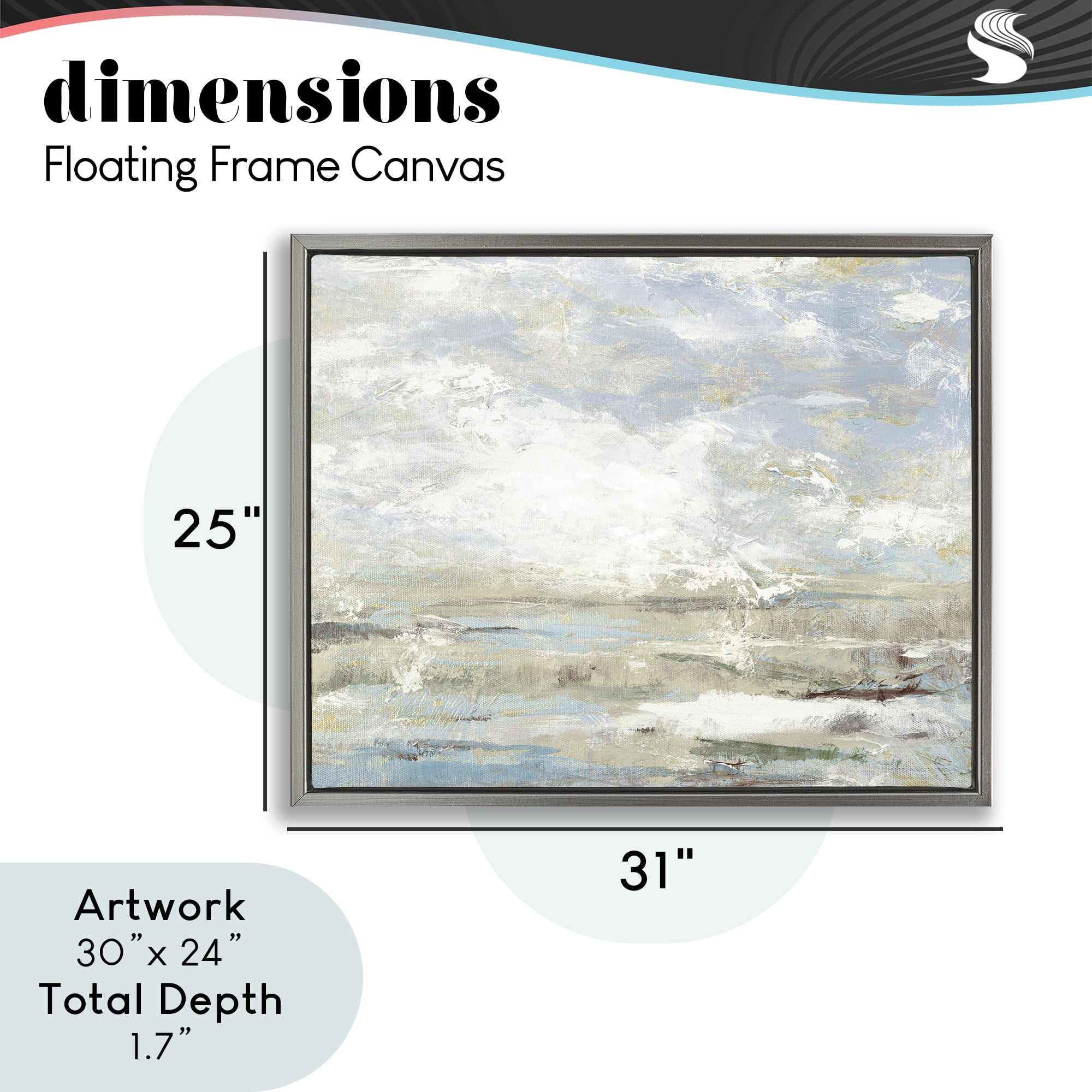 Stupell Industries Morning Mood Impression Gray Framed Floater Canvas Wall Art, design by Lanie Loreth