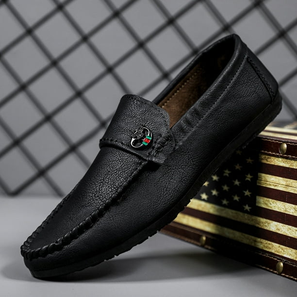 Mocasines británicos transpirables y holgados sin cordones, de estilo coreano, de moda, para primavera y otoño, para hombre
