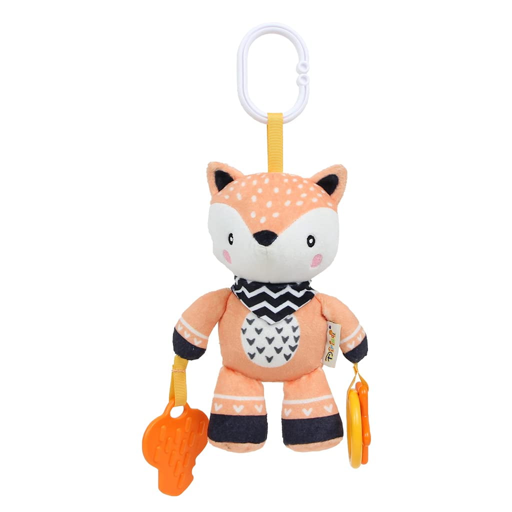 Baby Car Seat Toys, Infant Soft Plush Rattle, Early Development Hanging Stroller Toys for 0-12 Months Newborn Boys Girls Gifts